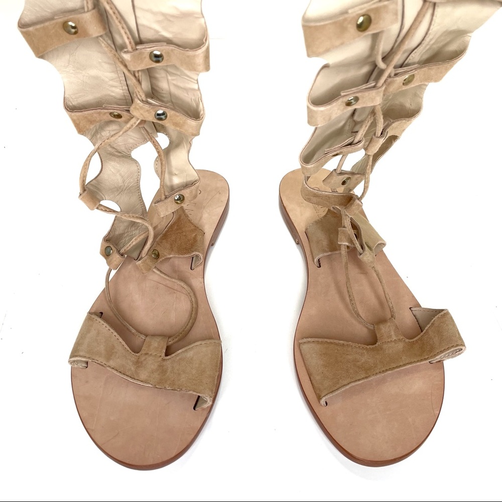 ❎SOLD Cornetti Gladiator Sandals Lace Up Leather Slides Italian Conca EU 37 - Picture 4 of 13